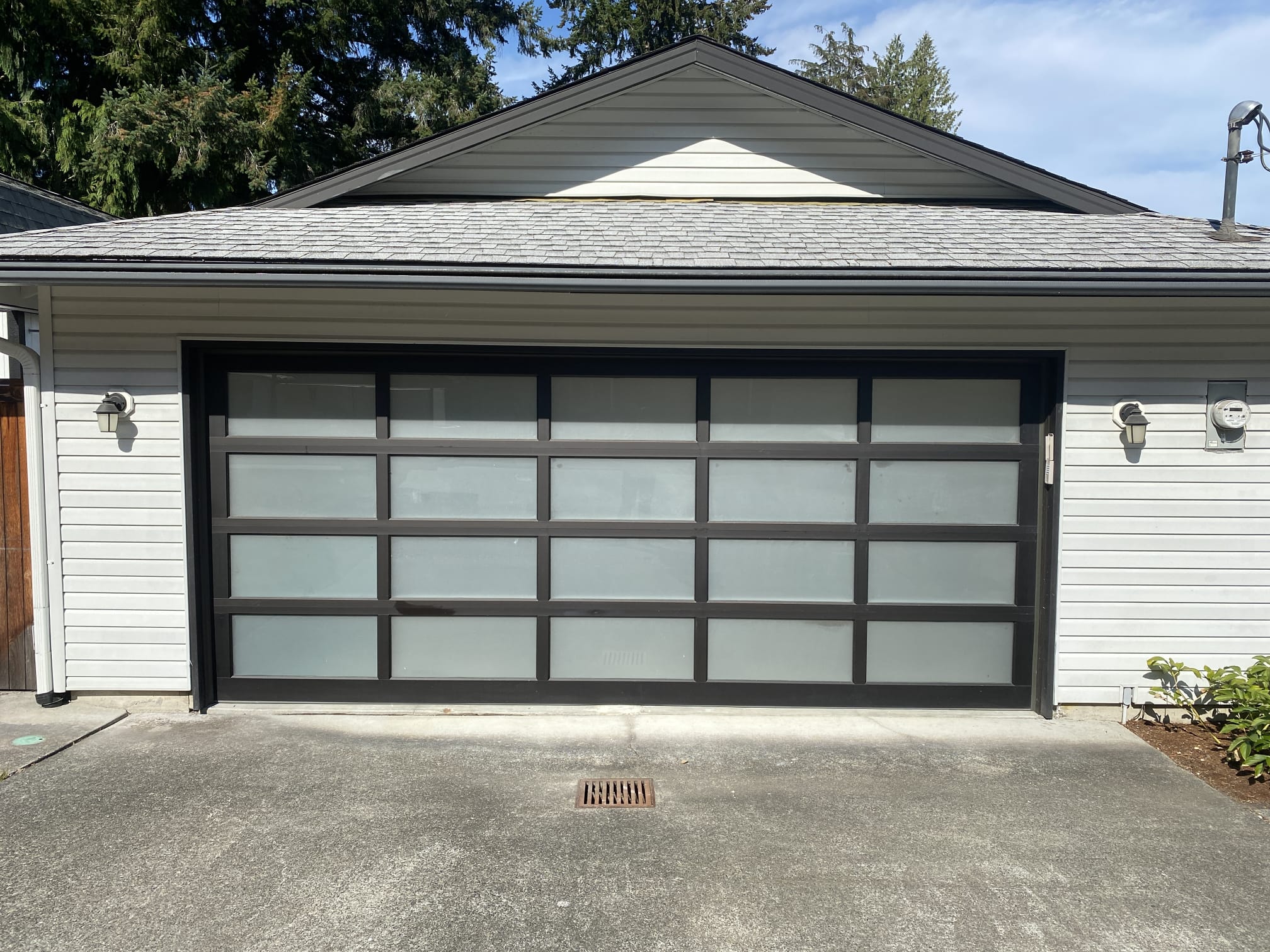All glass garage door, Bellevue All glass garage door, Bellevue